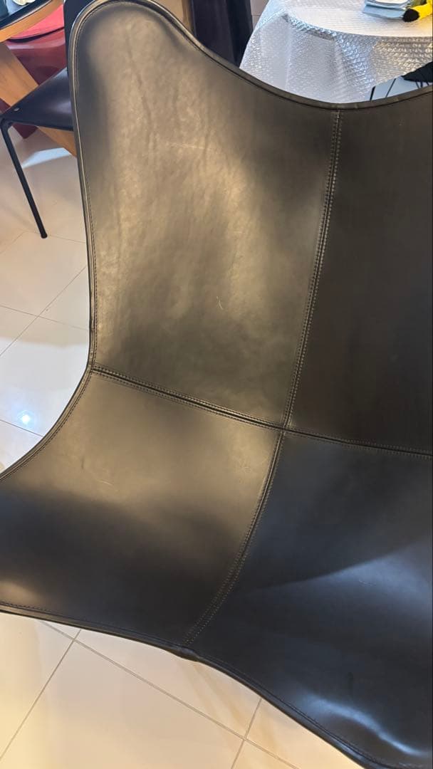 bkf バタフライチェア 黒 レザー