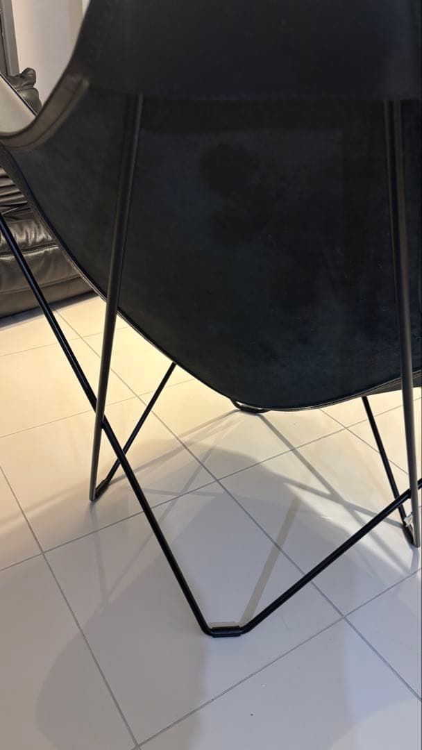 bkf バタフライチェア 黒 レザー