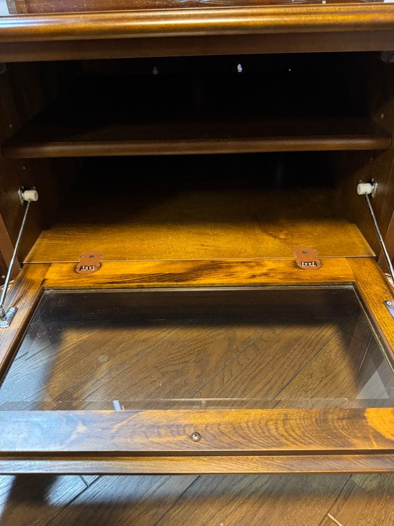 KARIMOKU カリモク コーナーテレビ台キャビネット ガラス棚