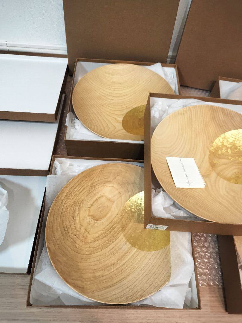 【新品 未使用】 箔一 おぼろ月 ナチュラル８寸ボウル ５点セット