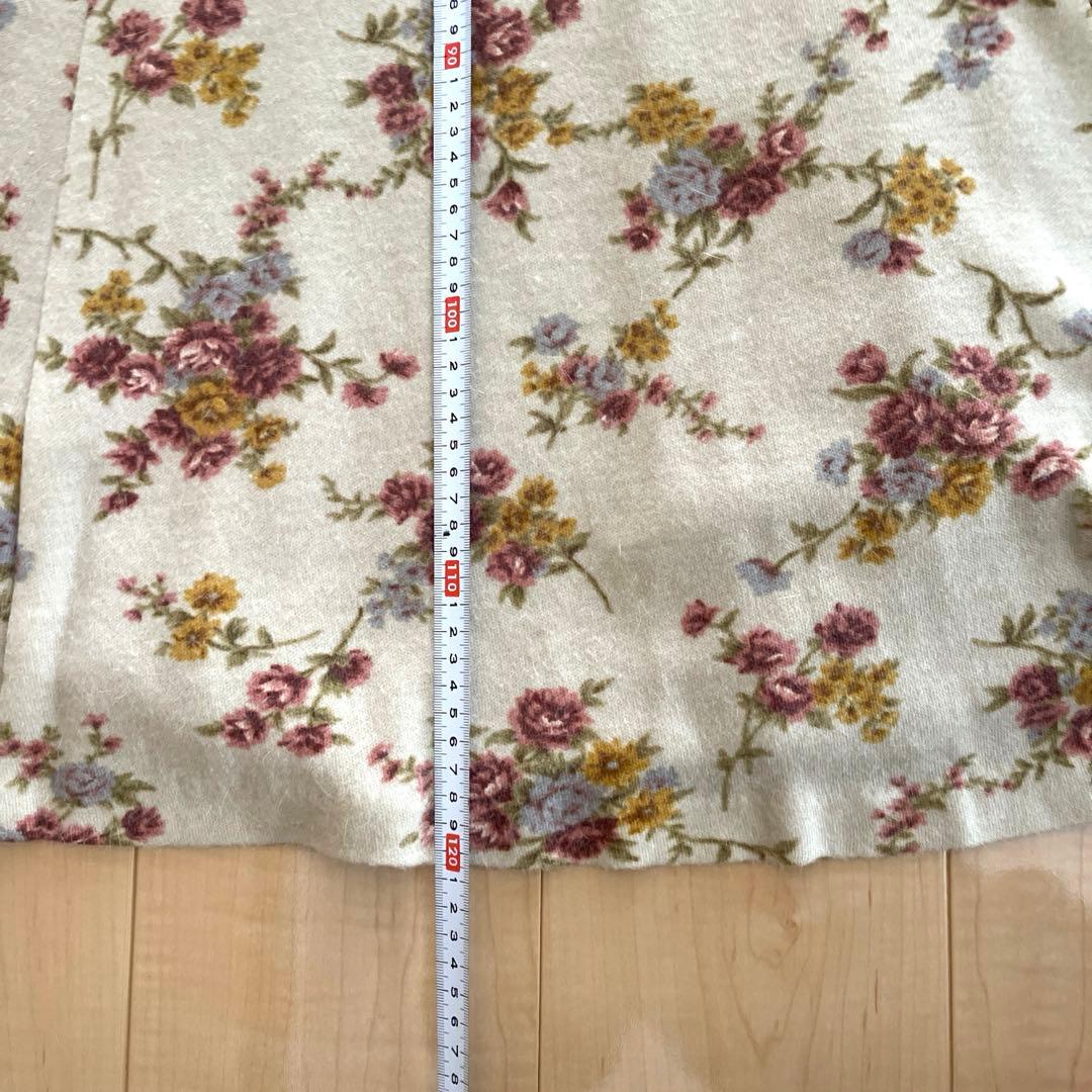 裸衣夢♡花柄レース装飾ベージュワンピース