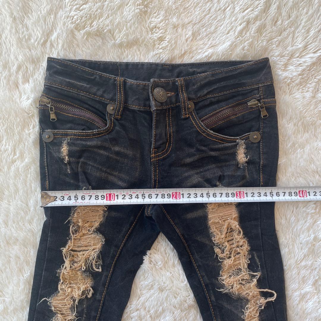 archive Y2K 平成 d.i.a. 金刺繍 ワシ フレアデニム