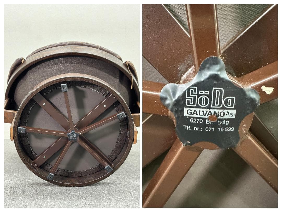 70's北欧ヴィンテージ■Convair回転ラウンジチェア　レザー　ノルウェー