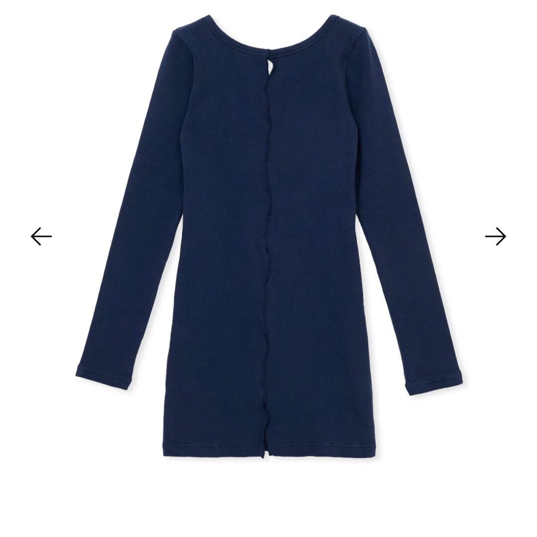 トップス shishikui holed topp navy