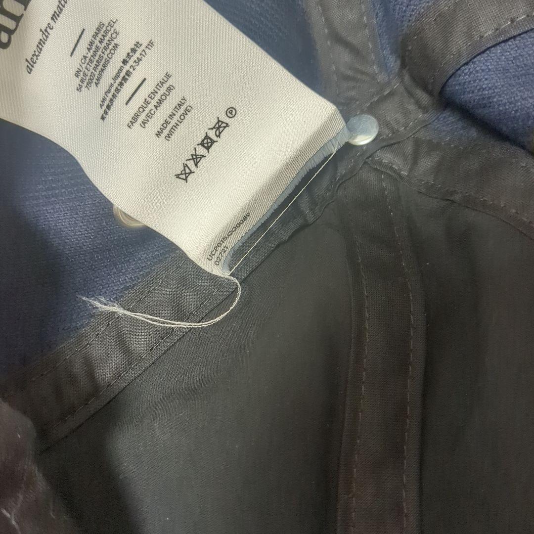 amiparis コーデュロイキャップ ユニセックス 巾着付き　ネイビー