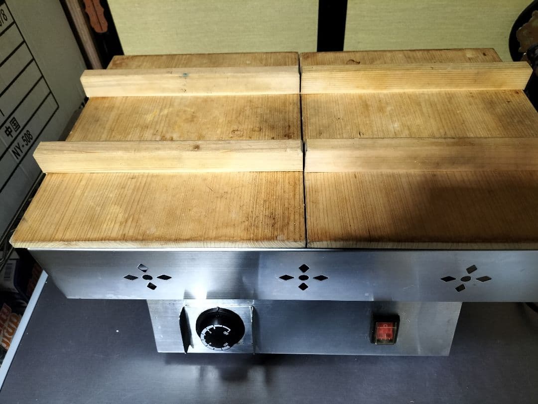 TKG 最終値引きおでん鍋業務用 電気100v　六切り　保温調理鍋 木製カバー付