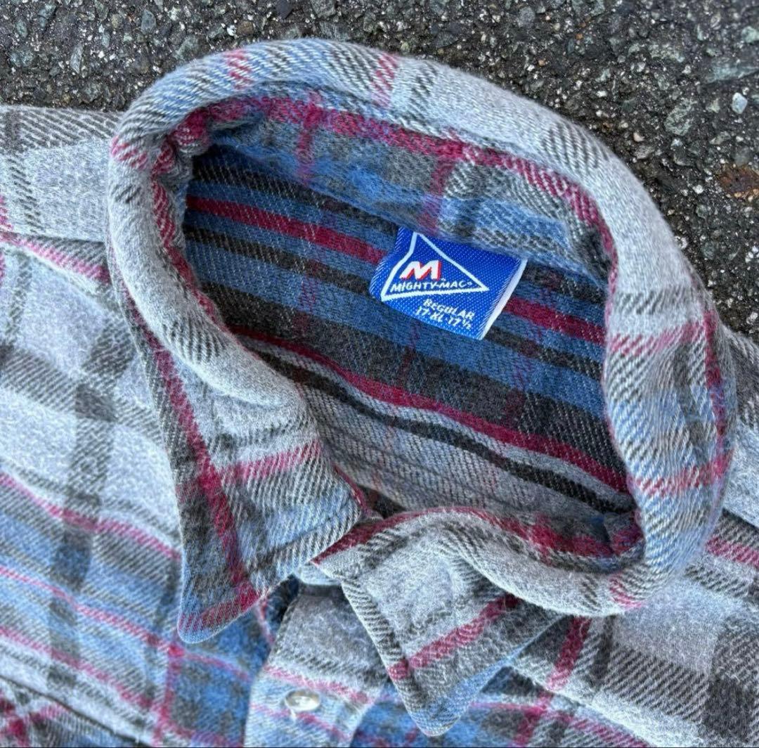 好配色 80s マイティーマック vtg ネルシャツ ビッグマック