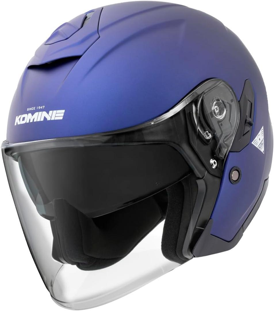 コミネKOMINEジェットヘルメットFRPマットメタルブルーHK-172FLサイ