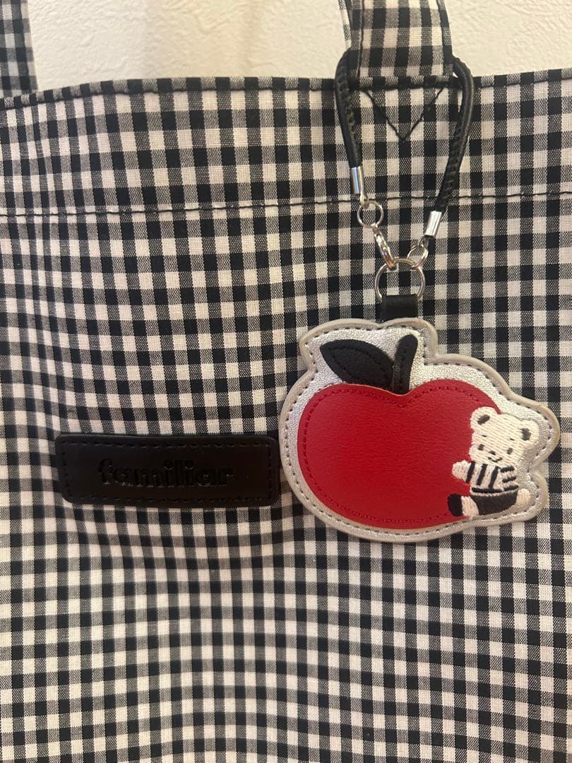 Familiar チェック柄トートバッグ