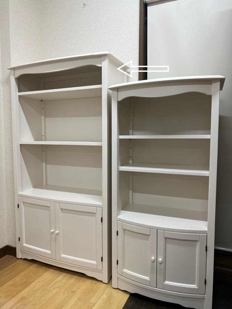 専用ページリリーホワイト木製ラック 3段棚 扉付き収納棚板一枚追加