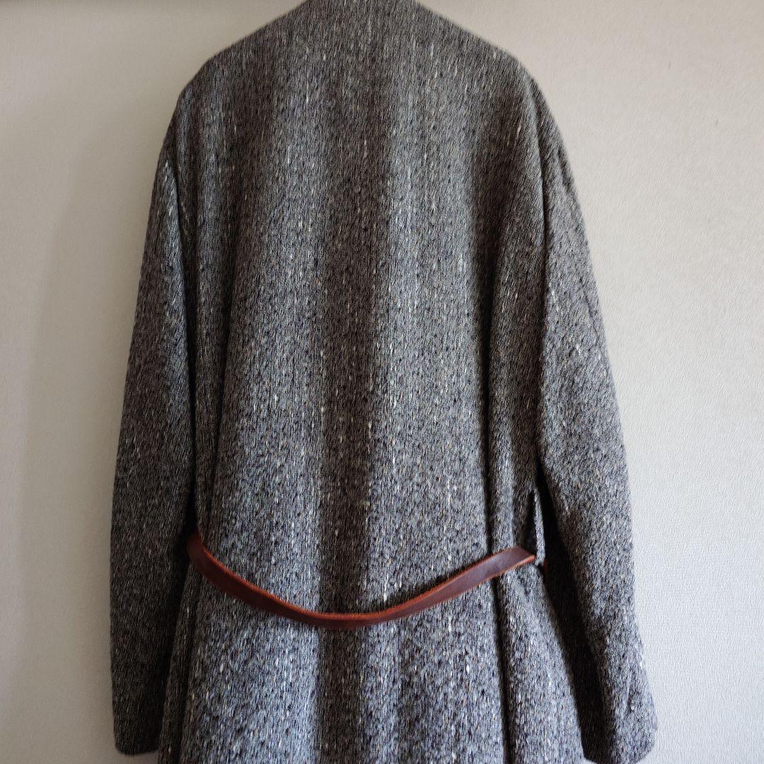 イッセイミヤケ　グレー ロングコート ベルト付き