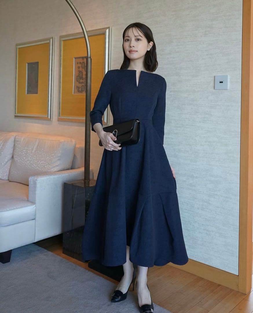 【laubeblanc】Keyneck Jacquard Dress