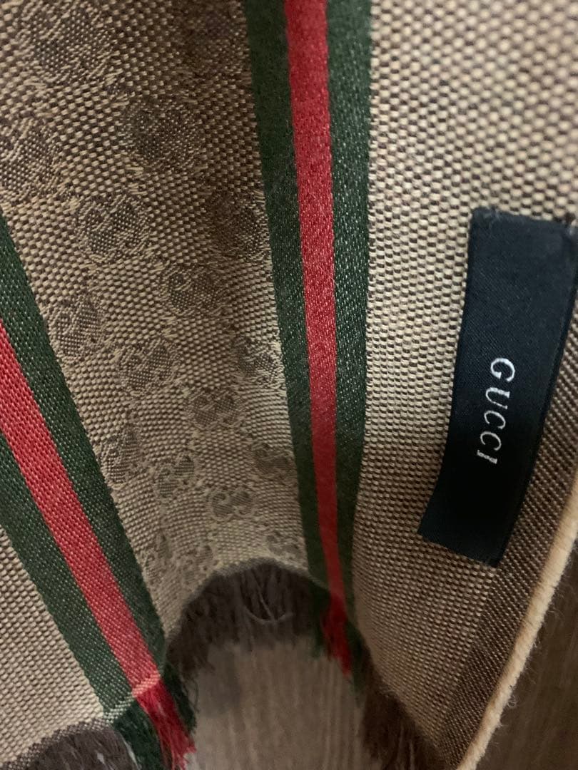 本日最終GUCCI GGパターン マフラー ベージュ
