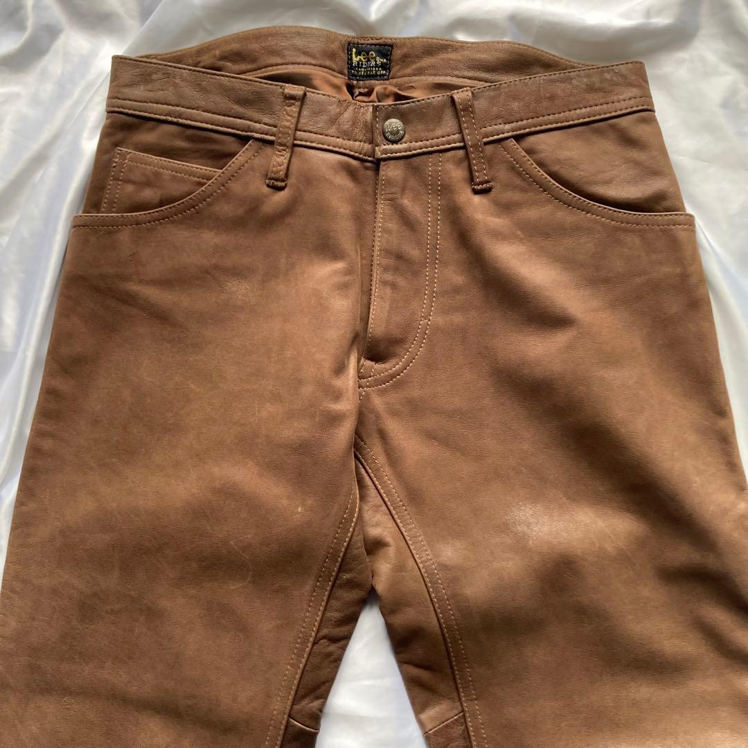 Lee Riders レザーパンツ ブラウン 30