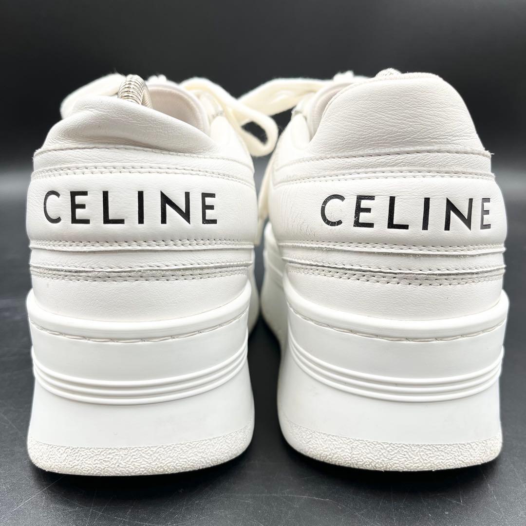 美品✨ セリーヌ ブロックスニーカー 厚底 白 レディース スニーカー