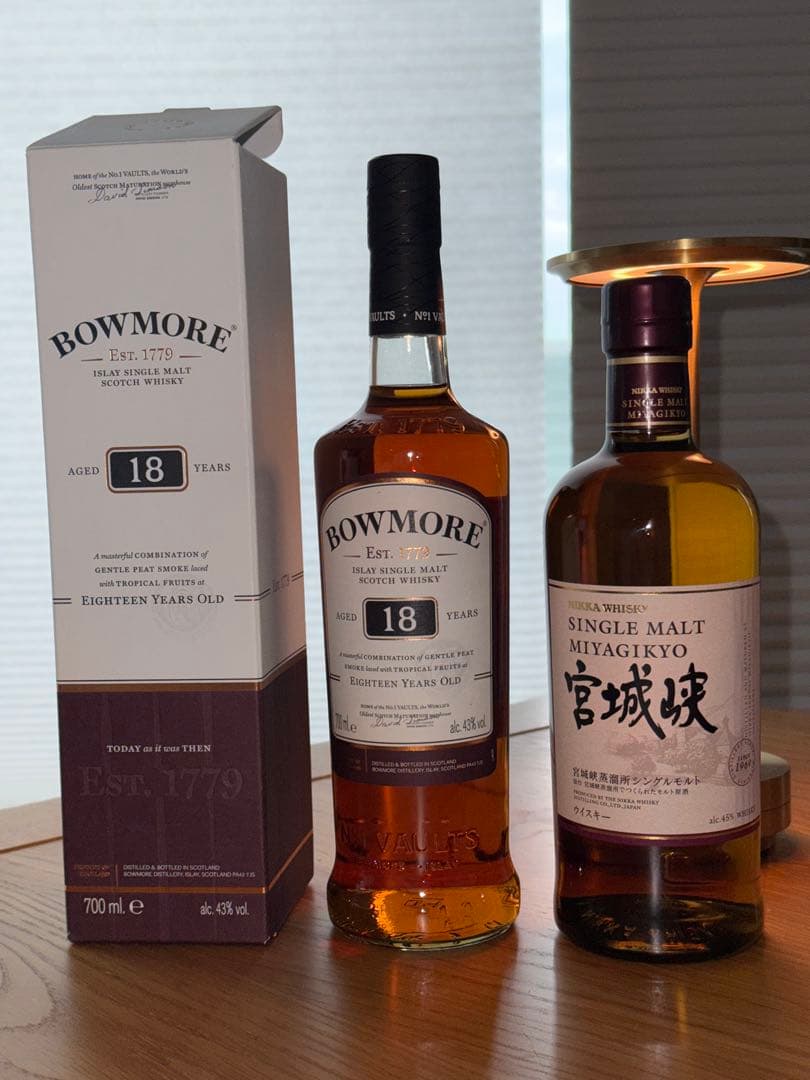 未開栓 正規品 BOWMOREボウモア18年＋宮城峡セット