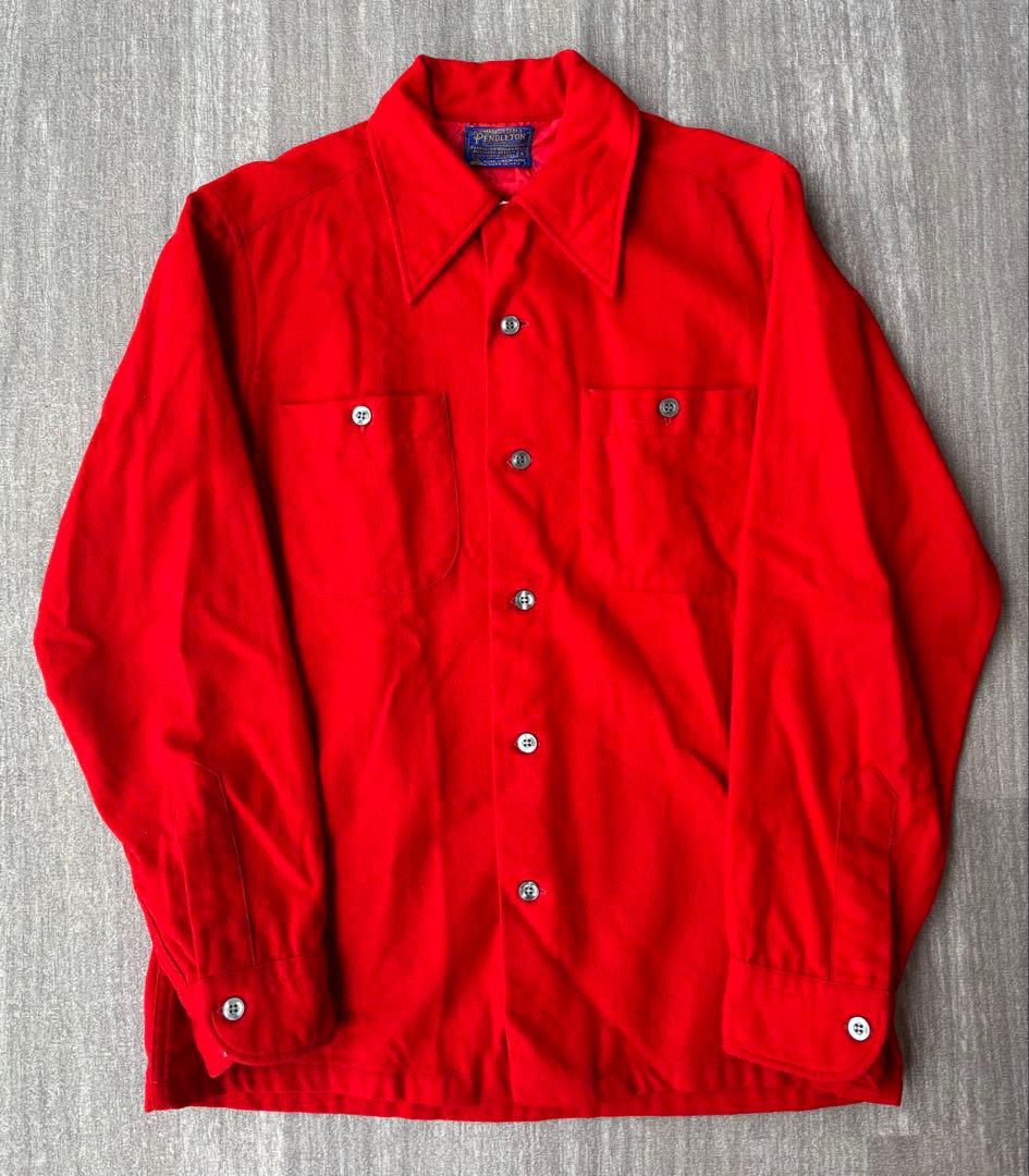 トップス 70s pendleton wool shirt vintage red