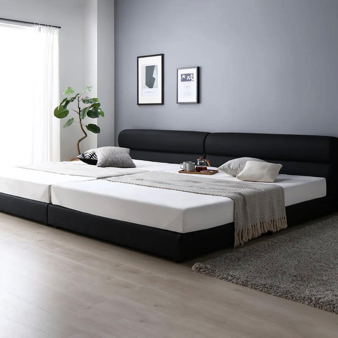 【美品】 RASIK レザーベッド NOBILIS ダブル マットレス セット