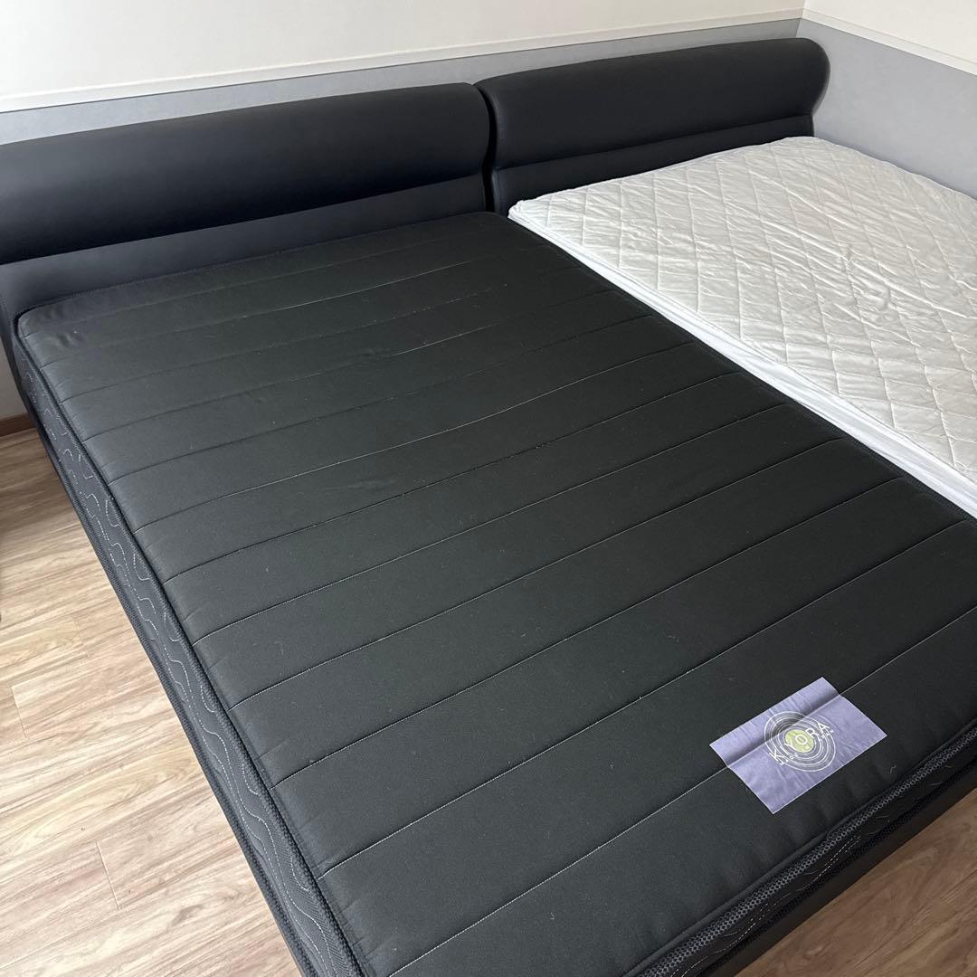 【美品】 RASIK レザーベッド NOBILIS ダブル マットレス セット