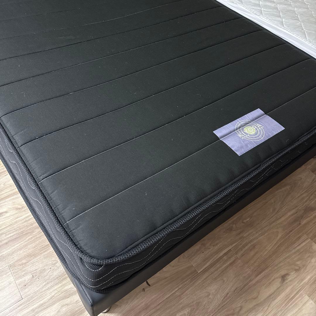 【美品】 RASIK レザーベッド NOBILIS ダブル マットレス セット