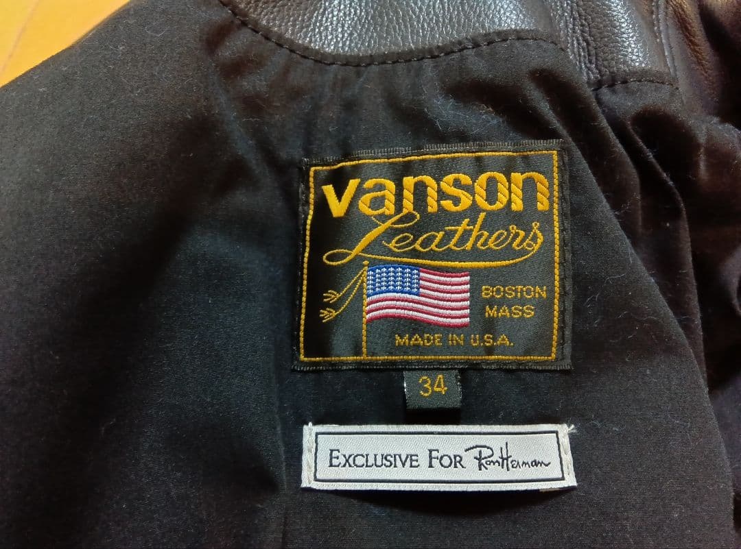 Y*T様 VANSONバンソンC2Rライダースロンハーマン別注34ネイビーNAV