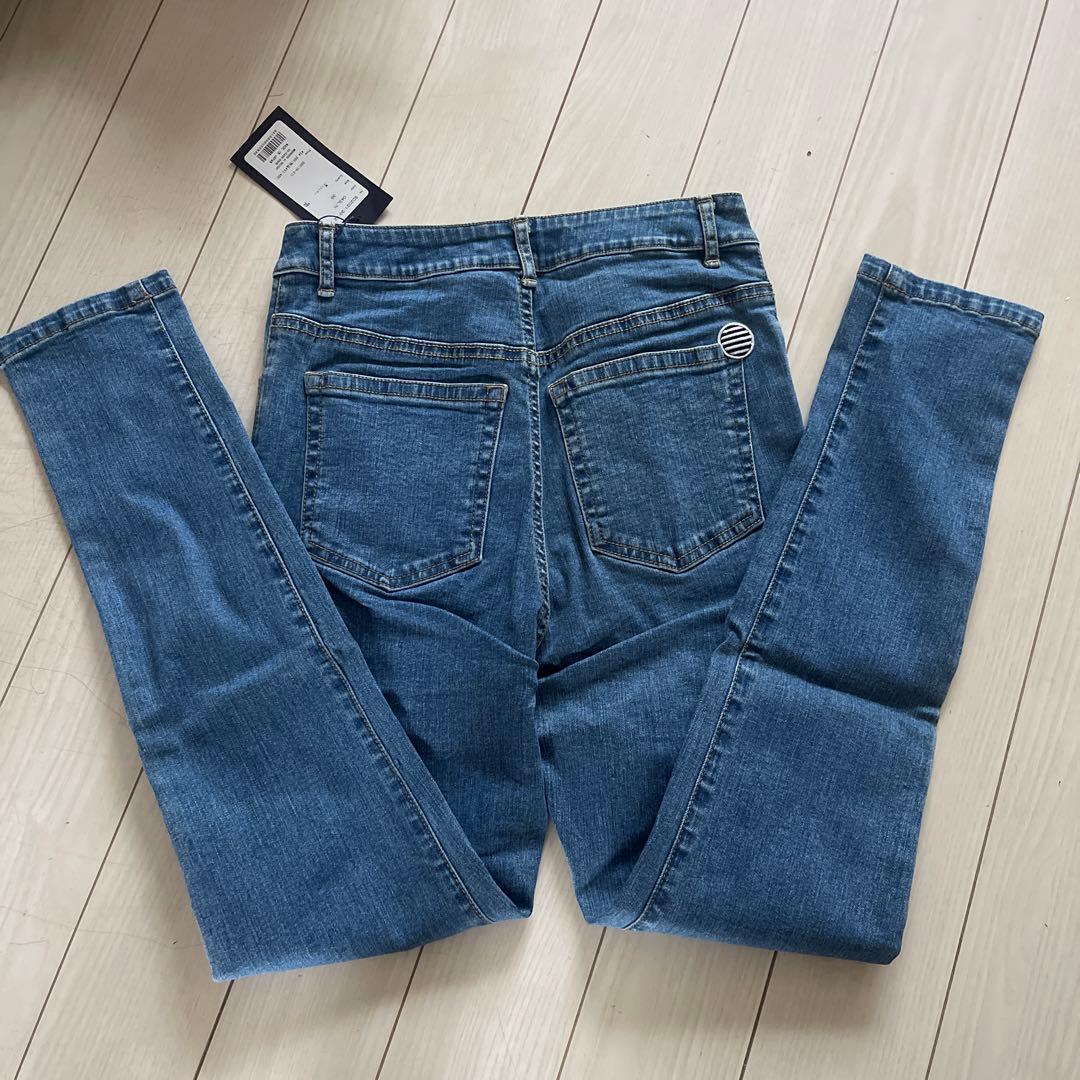 新品未使用 ボーダーズアットバルコニー デニムパンツ ストレッチ スキニー