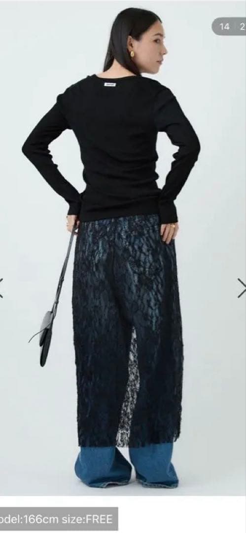 完売　chaos グラスレーススカート