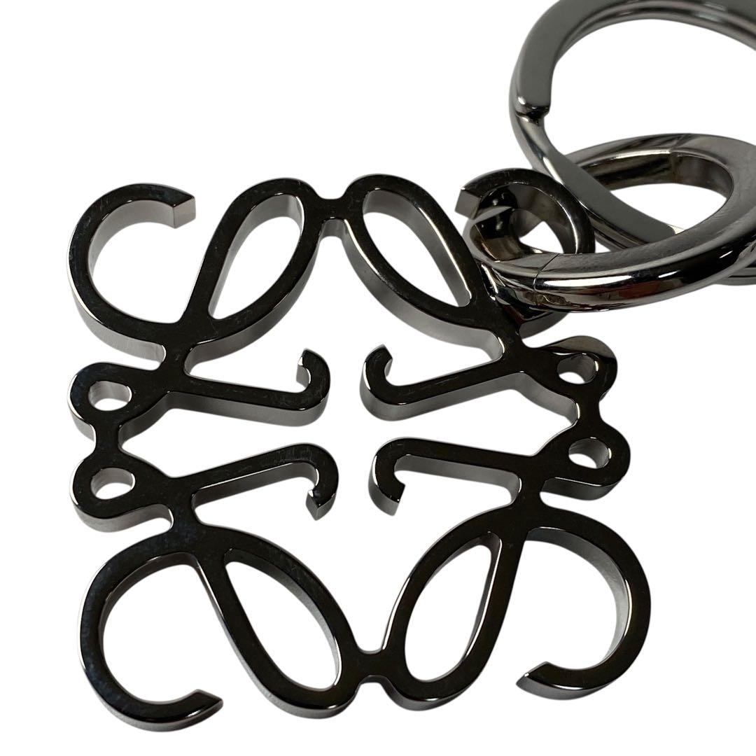 美品 ロエベ LOEWE アナグラム キーホルダー キーリング.