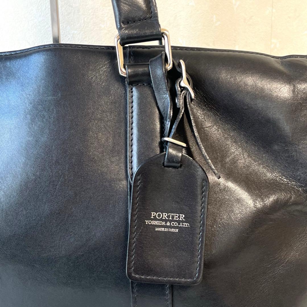 PORTER SORT ソート トートバッグ オールレザー 肩掛け　ポーター　黒