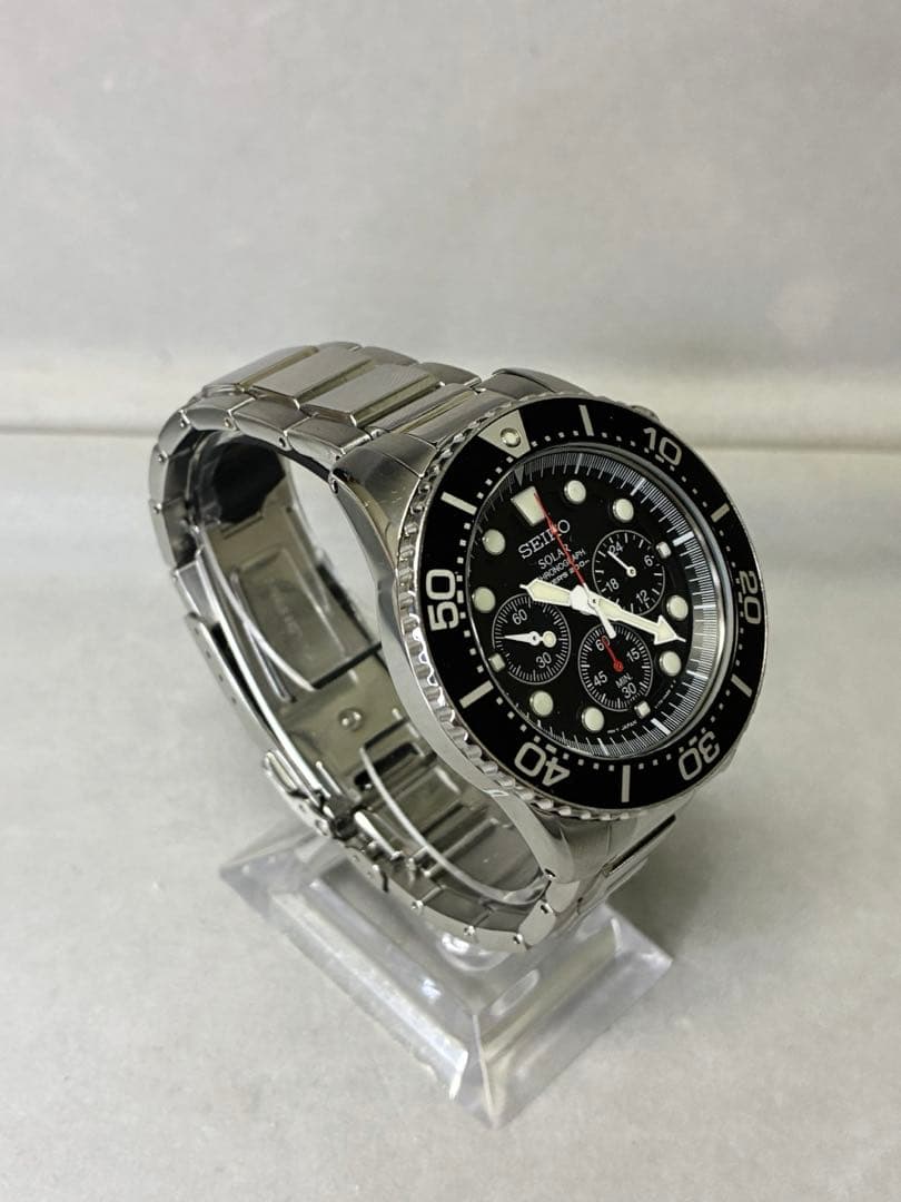 SEIKO PROSPEX ダイバー腕時計 V175-0AD0 クオーツ 稼働