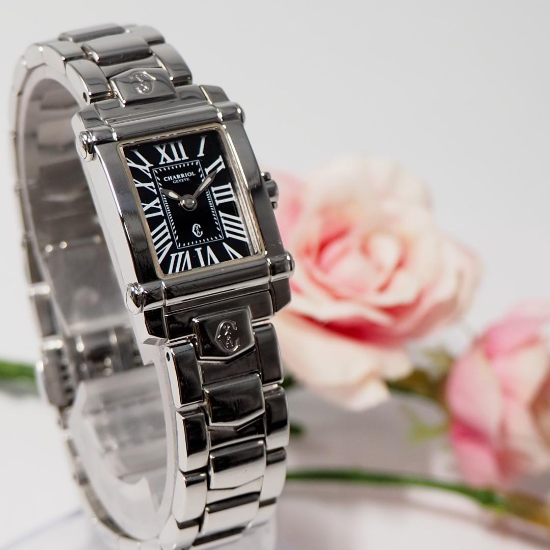 美品 シャリオール CHARRIOL コロンブス スクエア 腕時計 F990