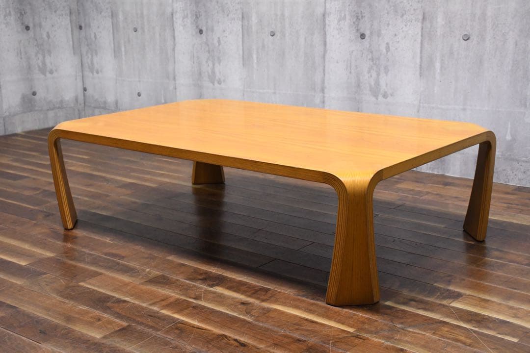 DLK165 天童木工 Tendo 乾三郎 ケヤキ 欅板目 座卓 ローテーブル