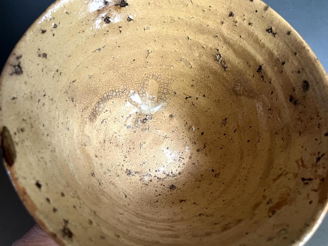 茶碗■古い黄伊羅保茶碗 古井戸茶碗 古美術 時代物 骨董品■