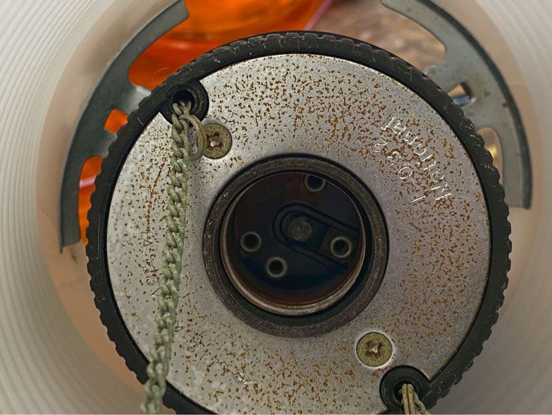 ペンダントライト レトロポップ 昭和レトロ 当時物 インテリア オレンジ