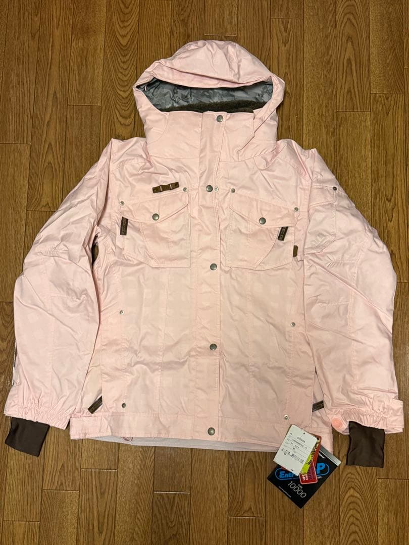 【新品・訳あり・バラ売り不可】arg スノーボードウェア上下　ピンク×ブラウン