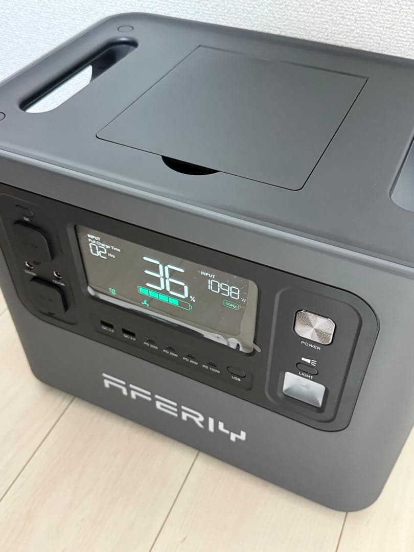 【新品】AFERIY ポータブル電源 2048Wh 2400W ダークグレー