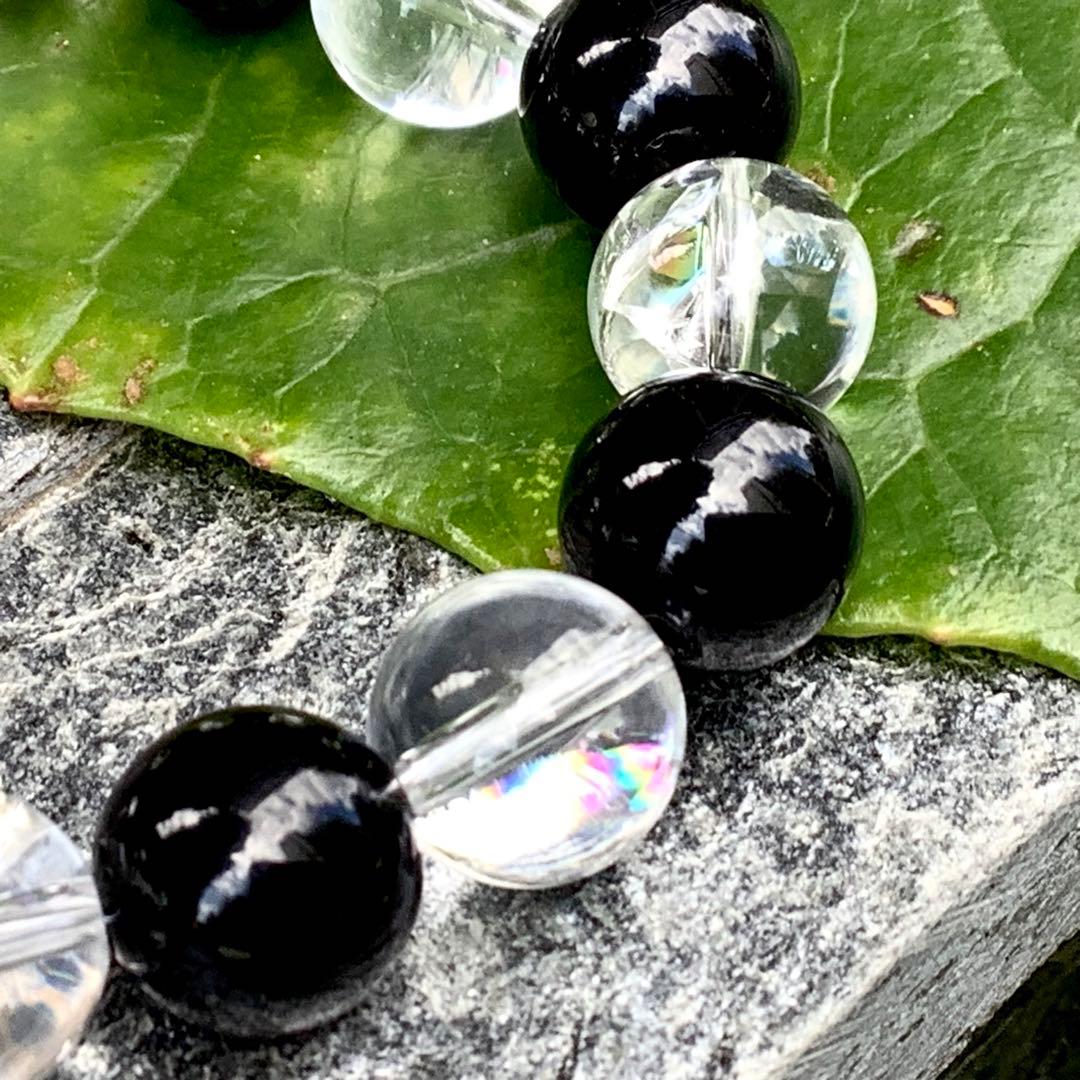 ✳最高‼️黒平水晶モリオン&奈留島産*虹入りブレスレット　極上品　鑑別書無し安…