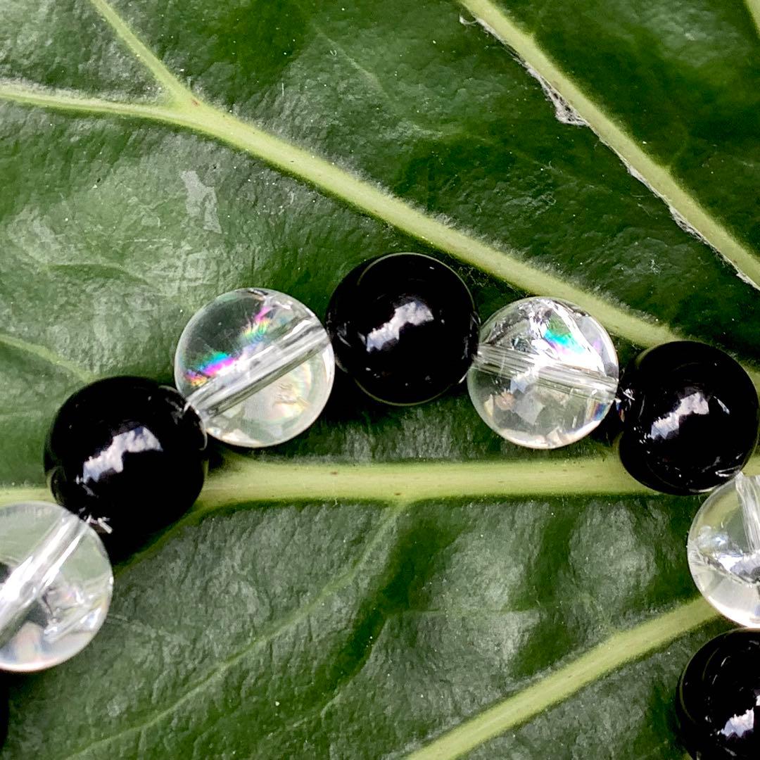 ✳最高‼️黒平水晶モリオン&奈留島産*虹入りブレスレット　極上品　鑑別書無し安…