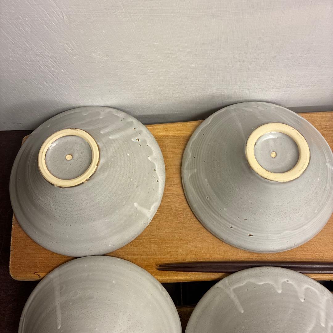 ちゃーさん新品　陶器　陶芸作家　角底丼鉢9個 583