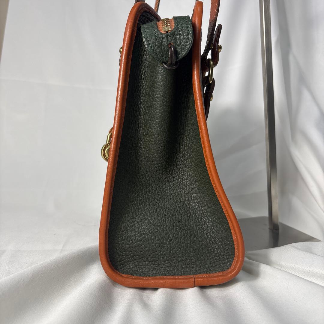 ニャンドゥーニーアンドバーク　トートバッグ　緑　しぼ革　底鋲