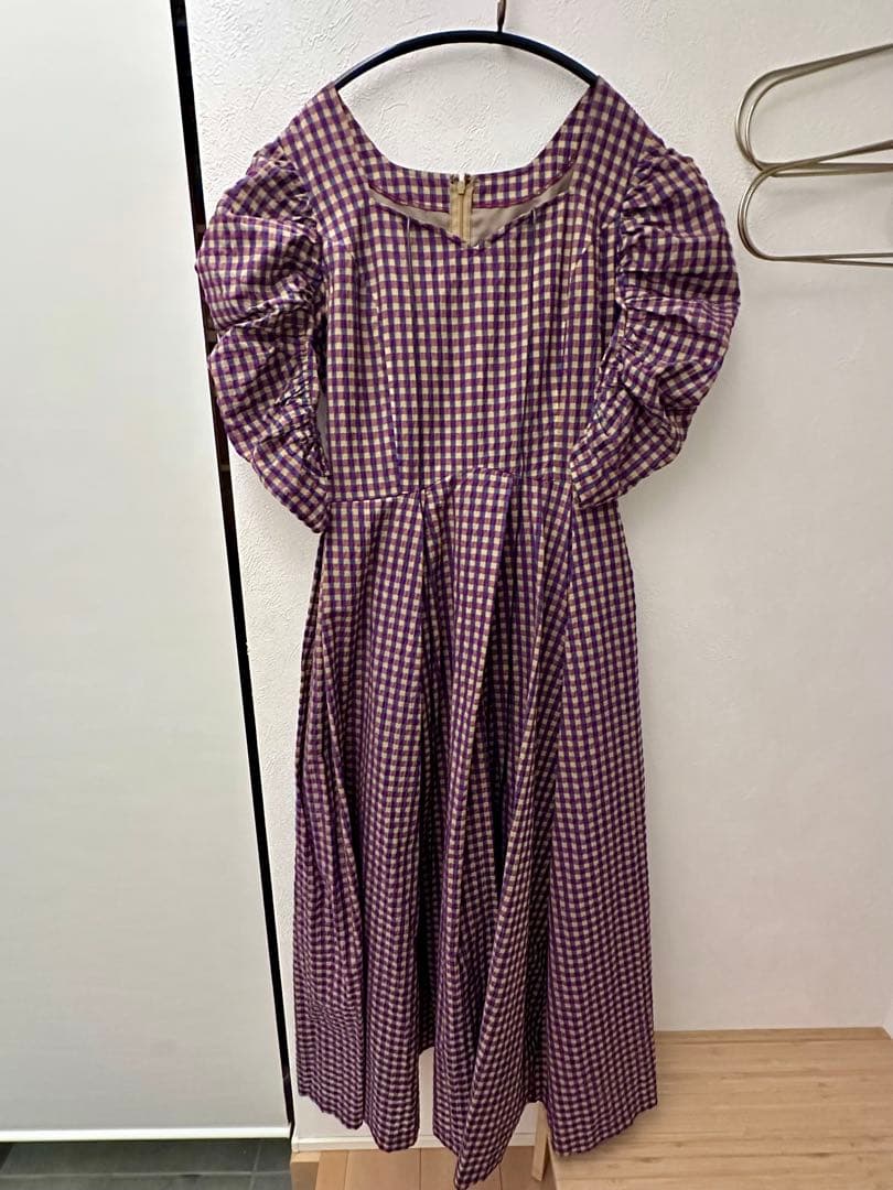 ワンピース SEERSUCKER VOLUME HEM DRESS