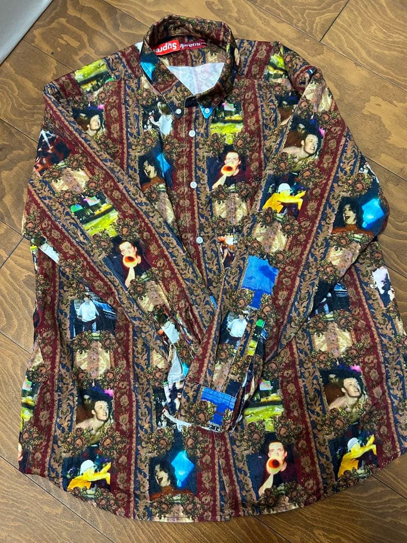 未使用 supreme シュプリーム コーデュロイ fw23s24 総柄 長袖