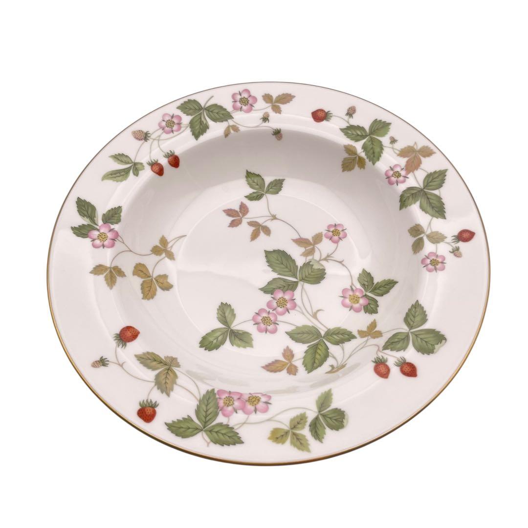 人気　ウェッジウッド ストロベリー&バイン スープ皿 20cm 4枚 美品