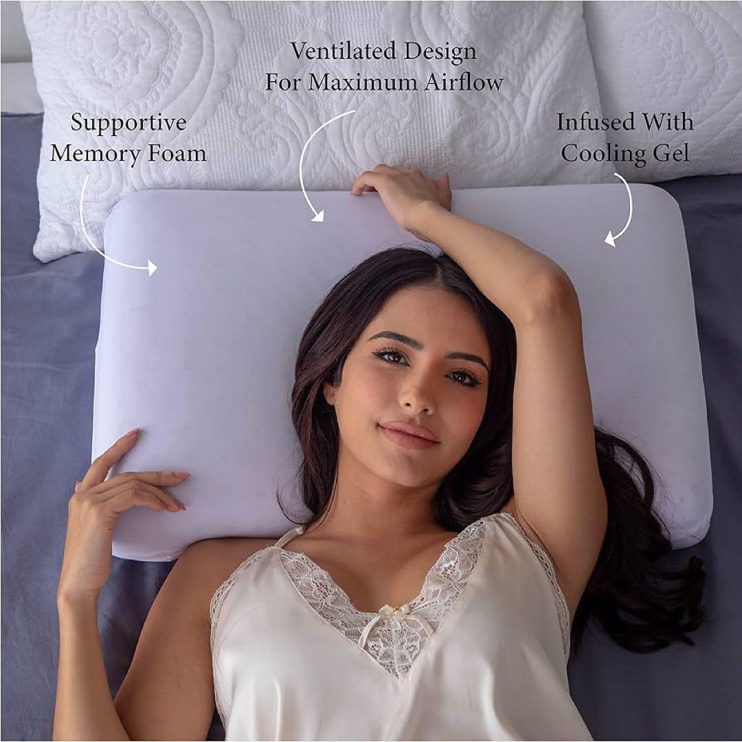 ＊2枚パック⭕️ 枕 ベットピロー 通気用穴あき 仰向け 横向き 大人用 カバー付