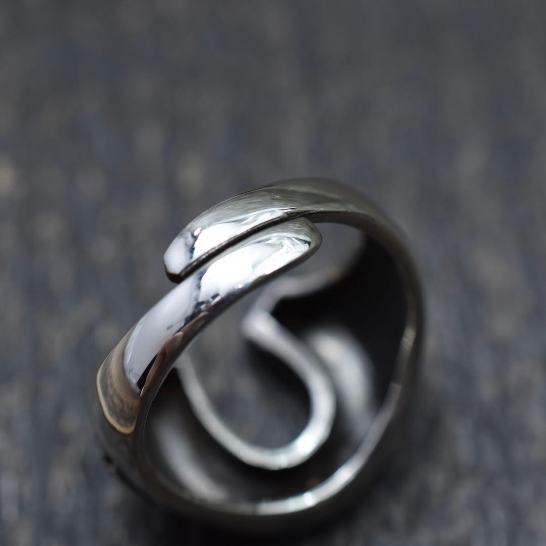 フリーサイズ シルバー925ホースシュー　ココペリ　インディアンジュエリー