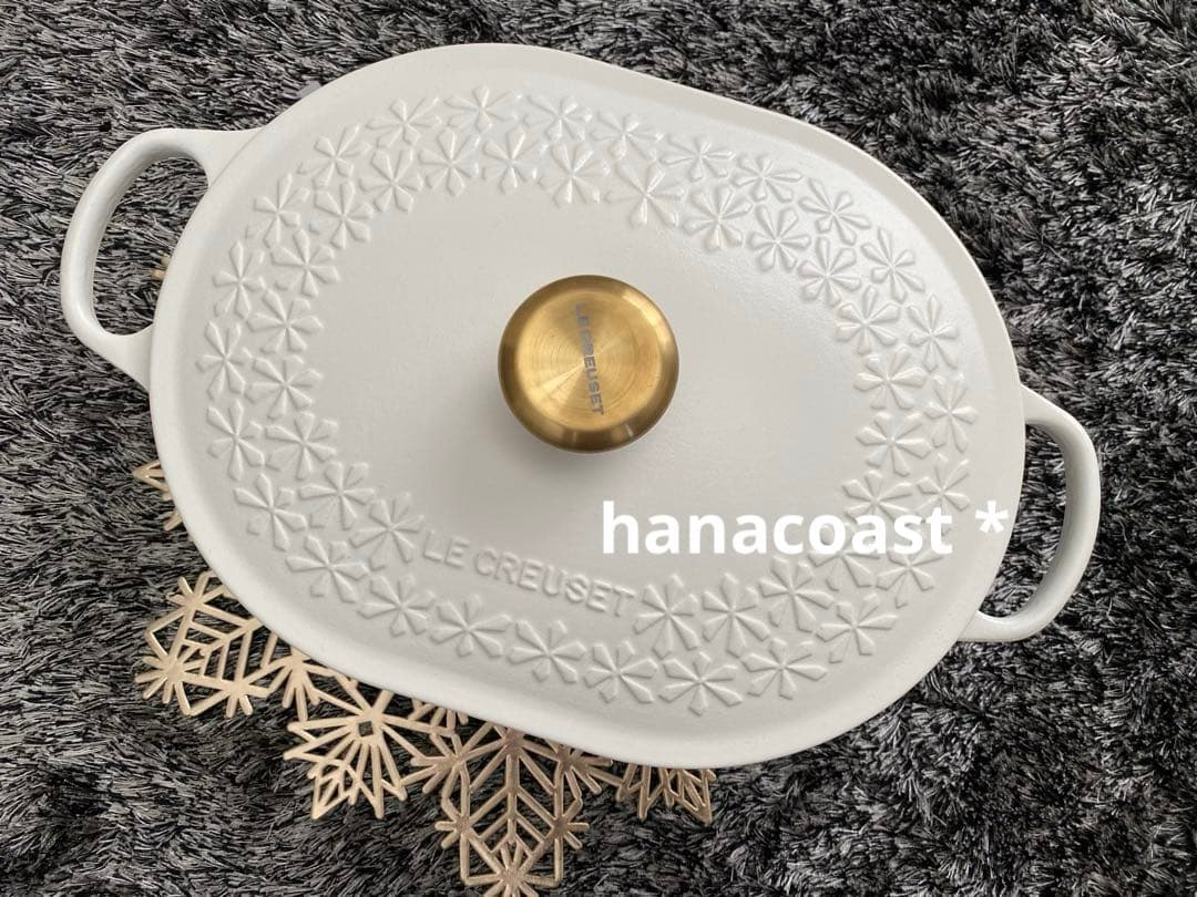 LE CREUSET ル・クルーゼ　オブロング　マルミット フラワーレリーフ