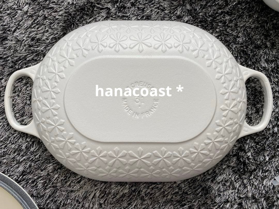 LE CREUSET ル・クルーゼ　オブロング　マルミット フラワーレリーフ