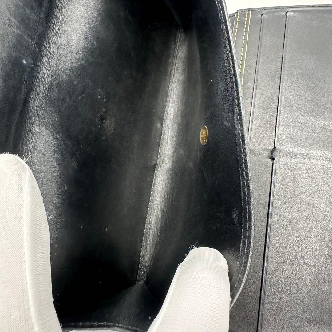 【美品】ルイヴィトン スハリ ポルトトレゾール インターナショナル 長財布 黒