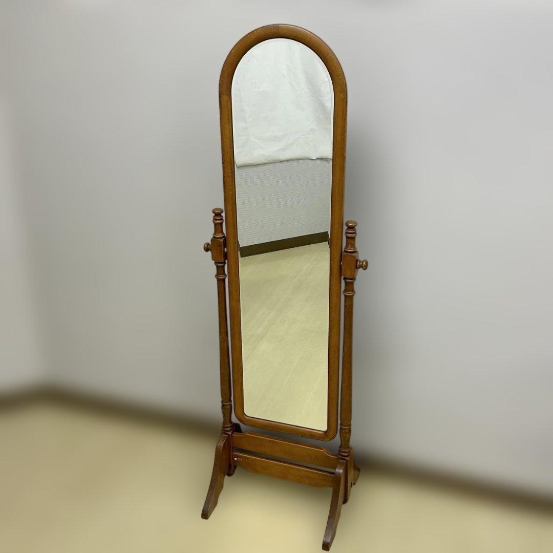 Karimoku　カリモク家具　姿見鏡　スタンドミラー　アンティーク調