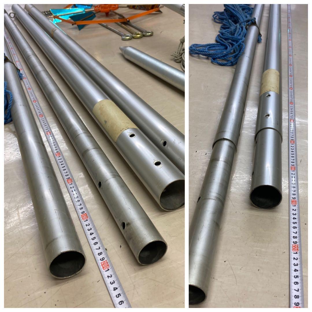 鯉のぼり ポール 9m / 10m 矢車 回転球 セット　シングルパイル 展示用